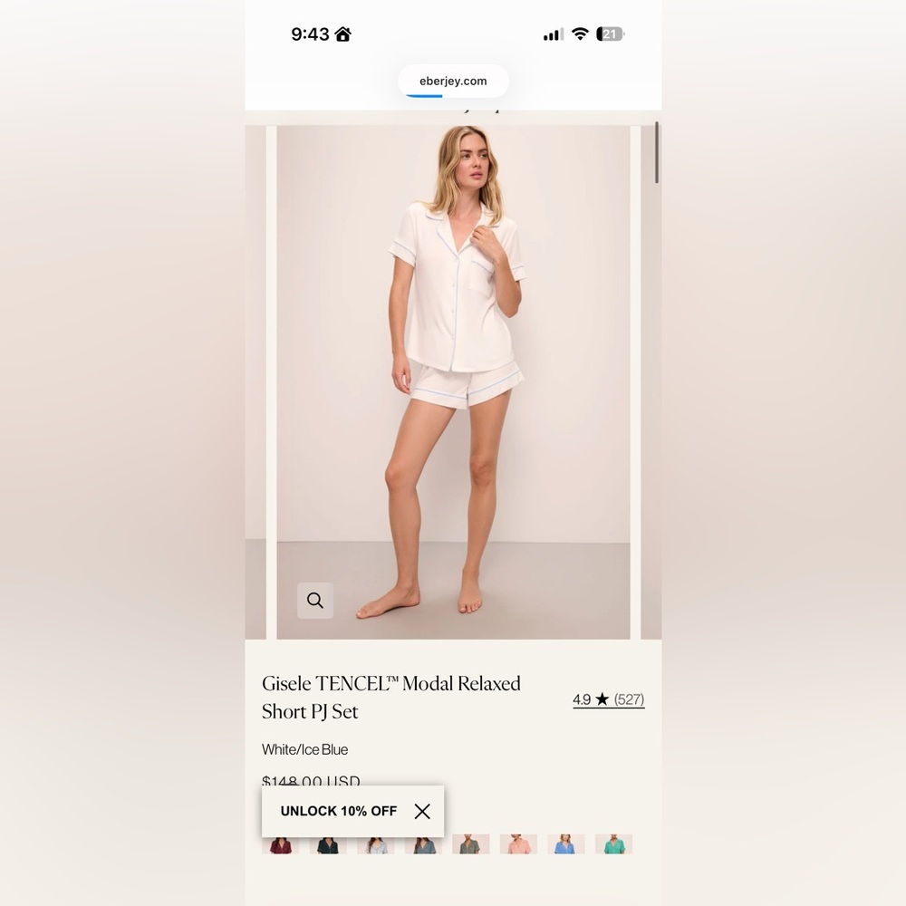 Eberjey Gisele TENCEL™ Modal Relaxed Short PJ Set Bridal